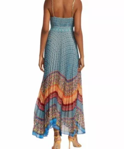 Alice + Olivia Gloria Chain-Strap Pleated Maxi Dress -Alice + Olivia Sales unnamed file 496