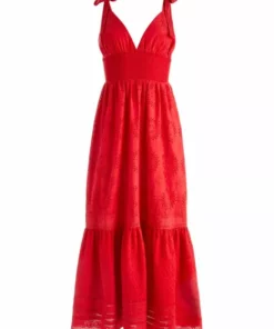 Alice + Olivia Levine Eyelet-Embroidered Maxi Dress