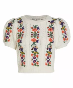 Alice + Olivia Daren Cotton & Wool Knit Crop Sweater