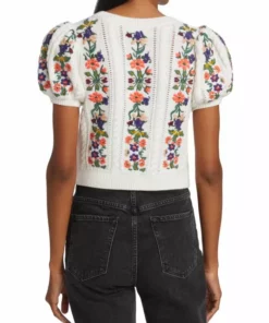 Alice + Olivia Daren Cotton & Wool Knit Crop Sweater -Alice + Olivia Sales unnamed file 534