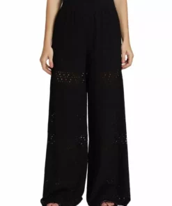 Alice + Olivia Russell Smocked Eyelet Wide-Leg Pants -Alice + Olivia Sales unnamed file 546