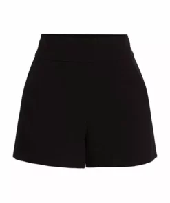 Alice + Olivia Donald High-Waist Shorts Off White