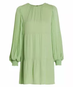 Alice + Olivia Antonette Blouson-Sleeve Minidress