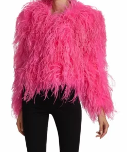 Alice + Olivia Kidman Dyed Ostrich Feather Jacket -Alice + Olivia Sales unnamed file 585
