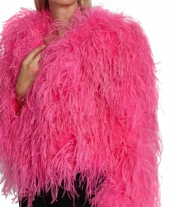 Alice + Olivia Kidman Dyed Ostrich Feather Jacket -Alice + Olivia Sales unnamed file 588