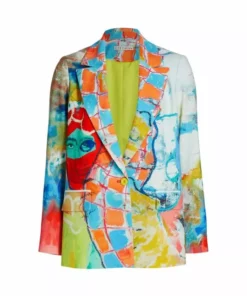 Alice + Olivia X Kidsuper Denny Printed Boyfriend Blazer