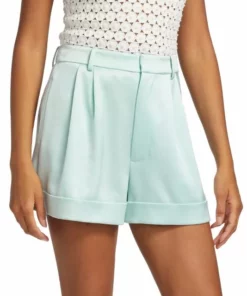 Alice + Olivia Conry Pleated Satin Shorts -Alice + Olivia Sales unnamed file 667