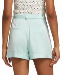 Alice + Olivia Conry Pleated Satin Shorts -Alice + Olivia Sales unnamed file 668