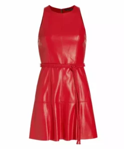 Alice + Olivia Leandra Vegan Leather Minidress
