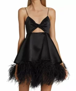 Alice + Olivia Necole Feather-Embellished Minidress -Alice + Olivia Sales unnamed file 680