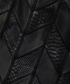 Alice + Olivia Riley Lamb Leather Miniskirt Black -Alice + Olivia Sales unnamed file 694