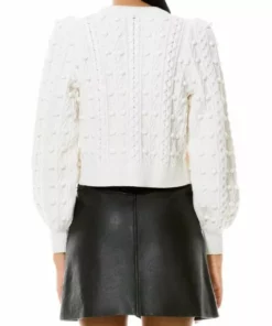 Alice + Olivia Kitty Puff-Sleeve Cardigan -Alice + Olivia Sales unnamed file 7
