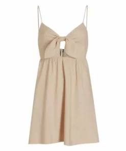 Alice + Olivia Melvina Tie-Front Cut-Out Minidress