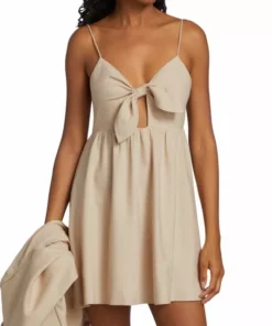 Alice + Olivia Melvina Tie-Front Cut-Out Minidress -Alice + Olivia Sales unnamed file 718