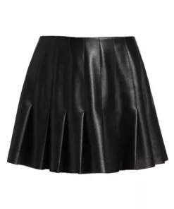 Alice + Olivia Carter Vegan Leather Pleated Miniskirt Black -Alice + Olivia Sales unnamed file 725