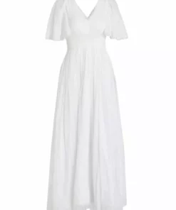 Alice + Olivia Charlsie Smocked-Waist Maxi Dress Powder Blue -Alice + Olivia Sales unnamed file 775