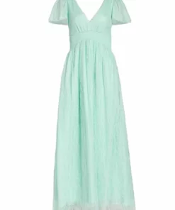 Alice + Olivia Charlsie Smocked-Waist Maxi Dress Powder Blue -Alice + Olivia Sales unnamed file 776