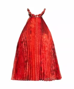 Alice + Olivia Alycia Pleated Halterneck Top