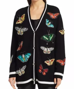 Alice + Olivia Bradford Butterfly Embroidered Cardigan -Alice + Olivia Sales unnamed file 79