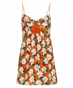 Alice + Olivia Melvina Floral Tie-Front Cut-Out Minidress