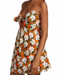 Alice + Olivia Melvina Floral Tie-Front Cut-Out Minidress 10 Alice + Olivia Melvina Floral Tie-Front Cut-Out Minidress -Alice + Olivia Sales unnamed file 801