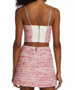 Alice + Olivia Cristi Chain-Strap Tweed Crop Top -Alice + Olivia Sales unnamed file 809