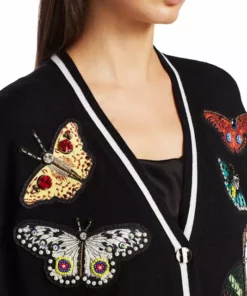 Alice + Olivia Bradford Butterfly Embroidered Cardigan -Alice + Olivia Sales unnamed file 82