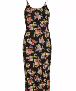 Alice + Olivia Delora Fitted Floral Midi-Dress