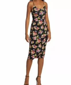 Alice + Olivia Delora Fitted Floral Midi-Dress -Alice + Olivia Sales unnamed file 838