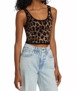 Alice + Olivia Daryn Leopard Cropped Tank -Alice + Olivia Sales unnamed file 853