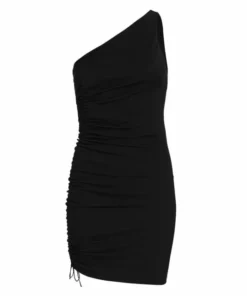 Alice + Olivia Binnie Ruched One-Shoulder Minidress