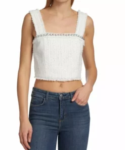 Alice + Olivia Coralie Frayed Crop Top -Alice + Olivia Sales unnamed file 880