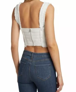 Alice + Olivia Coralie Frayed Crop Top -Alice + Olivia Sales unnamed file 882