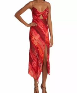 Alice + Olivia Harmony Asymmetric Midi-Dress -Alice + Olivia Sales unnamed file 887