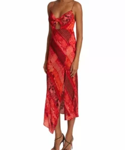 Alice + Olivia Harmony Asymmetric Midi-Dress -Alice + Olivia Sales unnamed file 888