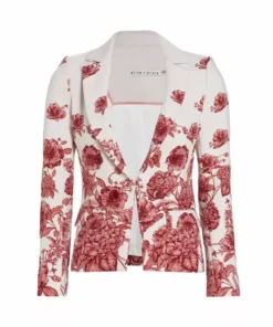 Alice + Olivia Mya Floral Jacquard Blazer