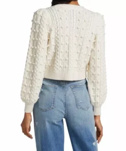 Alice + Olivia Kitty Puff-Sleeve Cardigan -Alice + Olivia Sales unnamed file 9