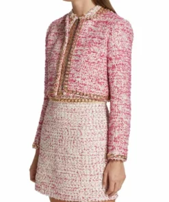 Alice + Olivia Kidman Chain-Trim Cropped Jacket -Alice + Olivia Sales unnamed file 904