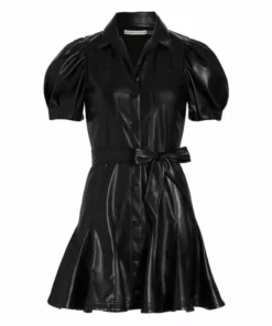 Alice + Olivia Ofra Vegan Leather Minidress Camel -Alice + Olivia Sales unnamed file 931