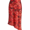 Alice + Olivia Maeve Asymmetric Slip Midi-Skirt