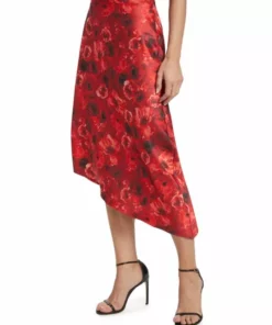 Alice + Olivia Maeve Asymmetric Slip Midi-Skirt -Alice + Olivia Sales unnamed file 964