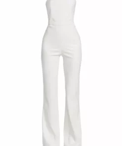 Alice + Olivia Lavera Faux Leather Jumpsuit Black -Alice + Olivia Sales unnamed file 990